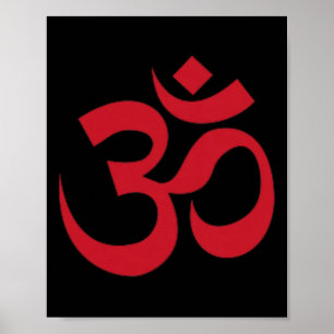 Ohm Om Symbol Yoga And Meditation Design Poster