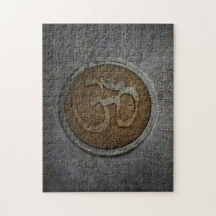 Ohm Sign Puzzle. Spirituality Meets Brain Teaser. Jigsaw Puzzle