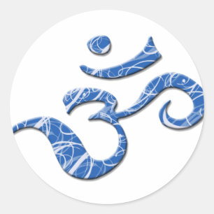 Ohm Symbol Sticker in Blue