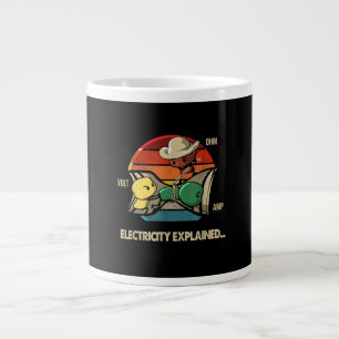 Ohm Volt Amp Electricity Explained  Electrician Large Coffee Mug