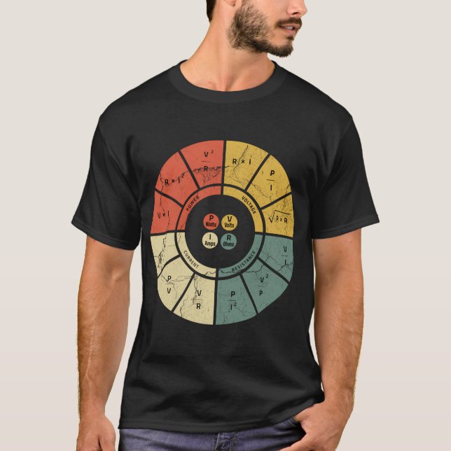 Ohms Law Diagram Electrical Electronics Engineer T-Shirt (Front)