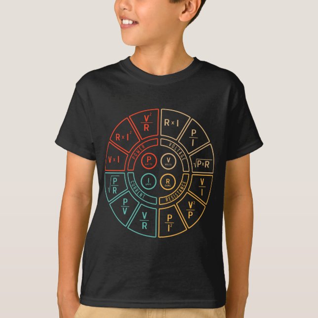 Ohms Law Diagram For Electrical Engineer T-Shirt (Front)