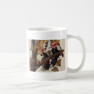 ohn James Audubon Pileated Woodpecker Bird Print Coffee Mug
