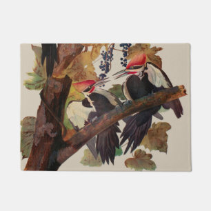 ohn James Audubon Pileated Woodpecker Bird Print Doormat