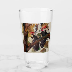 ohn James Audubon Pileated Woodpecker Bird Print Glass