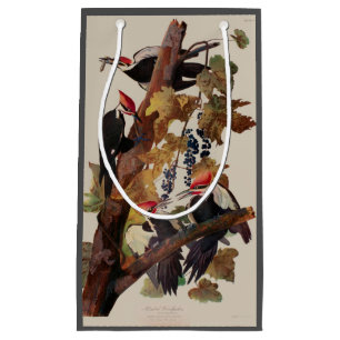 ohn James Audubon Pileated Woodpecker Bird Print Small Gift Bag