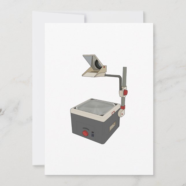 OHP 80s 90s Overhead Projector Invitation (Front)