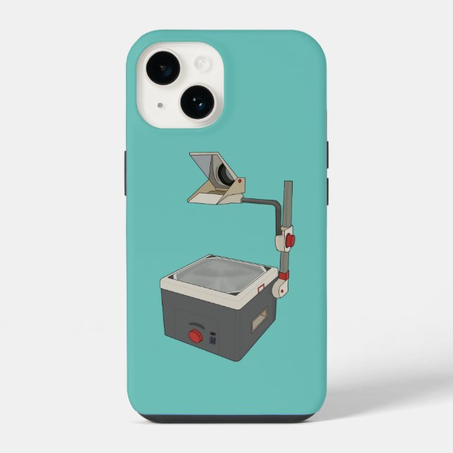OHP 80s 90s Overhead Projector iPhone Case (Back)