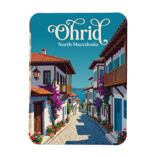 Ohrid Old Town Alley North Macedonia Magnet