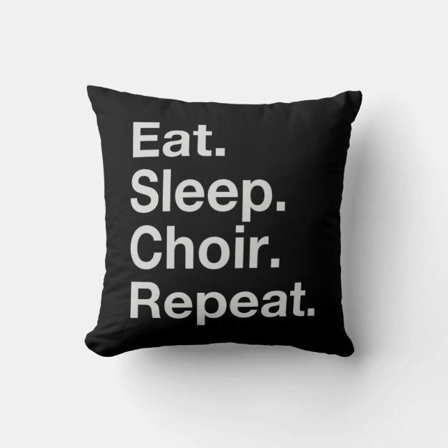 OHSChoir EatSleepChoirRepeat/Tiger Dark Pillow (Front)