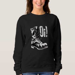 Oi! Punk Rock Music Combat Boots Skinhead Mohican Sweatshirt