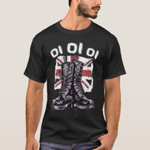 Oi Punk Rock With Skinhead Combat Boots Oi Oi Oi T-Shirt