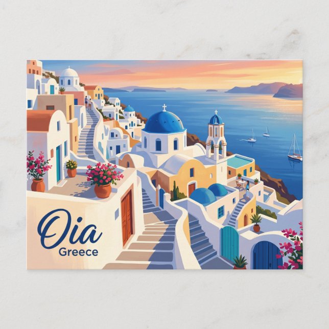 Oia Greece Postcard (Front)