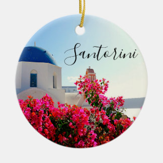 Oia Santorini, Greece Photography Ceramic Ornament
