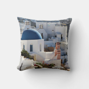 Oia, Santorini Greece, Photography, Pillow
