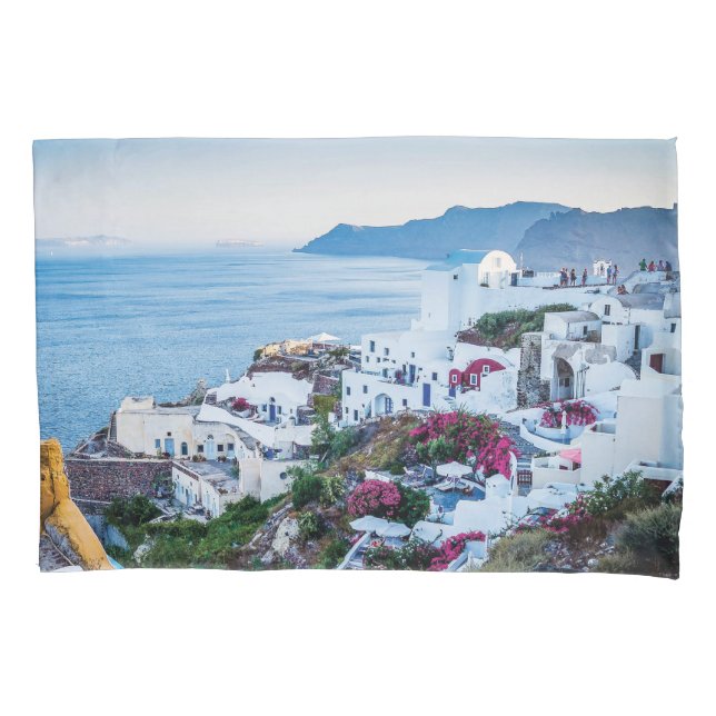 Oia, Santorini, Greece Pillowcase (Front)