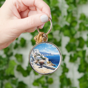 Oia Santorini Key Ring