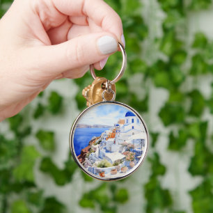 Oia Santorini Key Ring