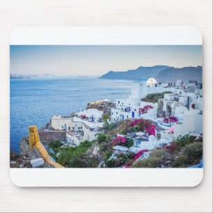 Oia Santorini Village Greece Mouse Pad