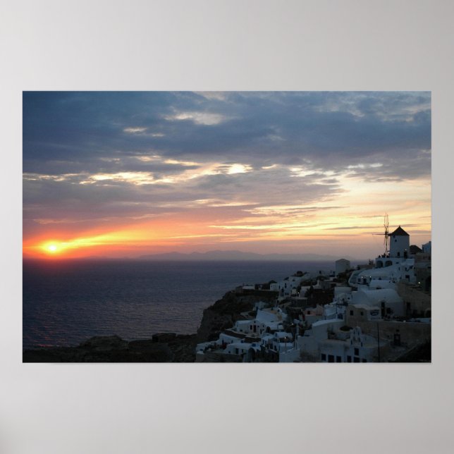 Oia Sunset Poster (Front)