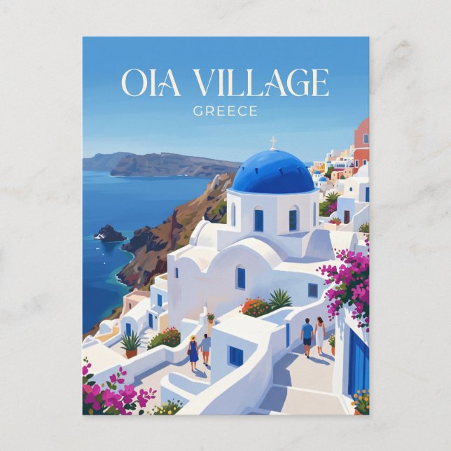 Oia Village Greece Postcard (Front)