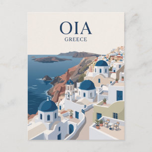 Oia Village Greece Postcard