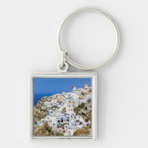 Oia village on Santorini island, north, Greece Key Ring