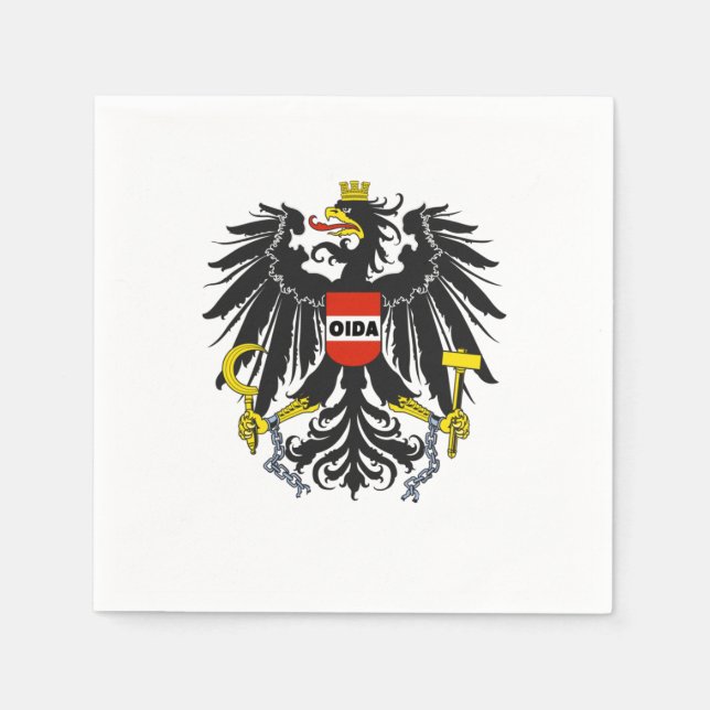 Oida Austria Austria Dialect Eagle Napkin (Front)