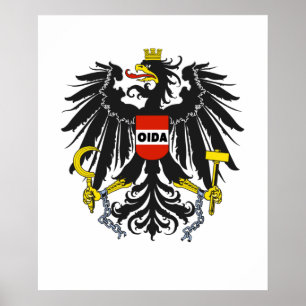 Oida Austria Austria Dialect Eagle Poster