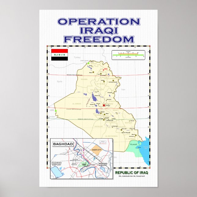 OIF - Iraq map poster (Front)