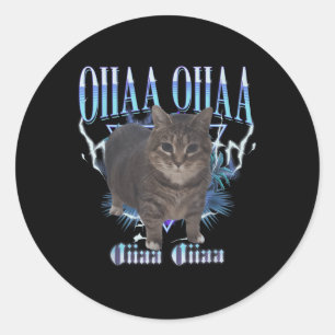 Oiia Oiia Cat Brainrot Classic Round Sticker