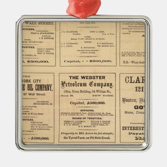 Oil Advertisements Metal Tree Decoration (Front)