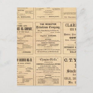 Oil Advertisements Postcard