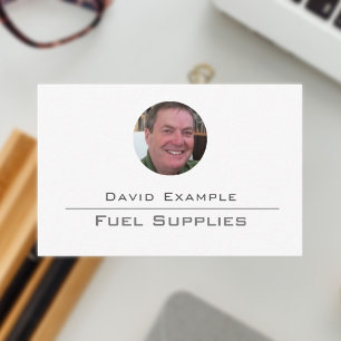 Oil and Fuel Supplies with Photo of Holder Business Card