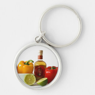 Oil and Peppers Key Ring