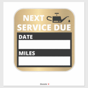 Oil Change,Next Service Due Reminder