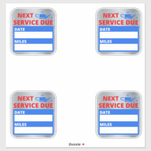 Oil Change,Next Service Due Reminder