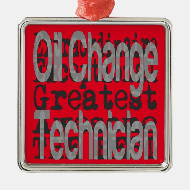Oil Change Technician Extraordinaire Metal Tree Decoration (Front)