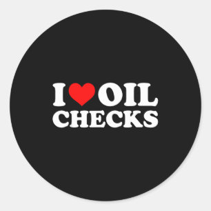 Oil Checks Auto Mechanic Car Classic Round Sticker