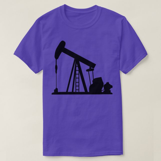 Oil Crane Pump Jack T-Shirt (Design Front)