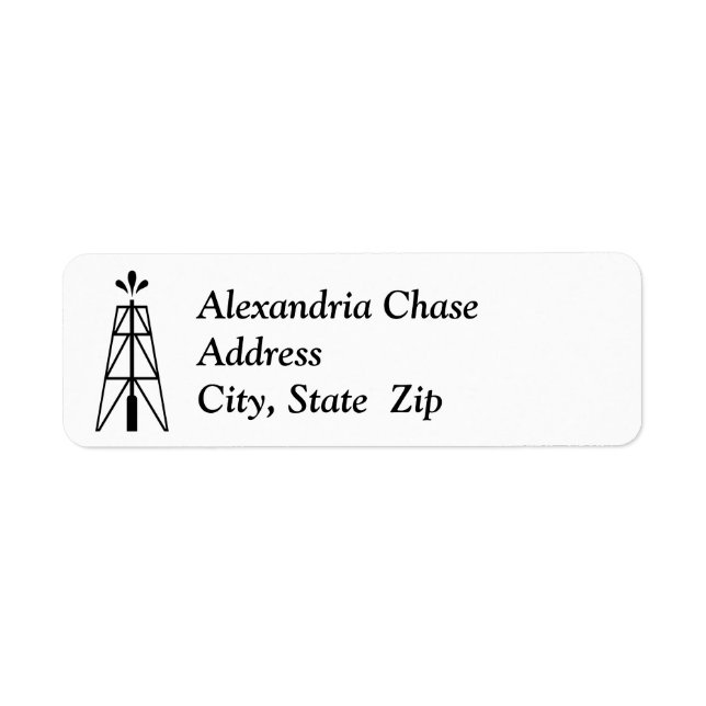 Oil Derrick Wedding | Return Address Label (Front)