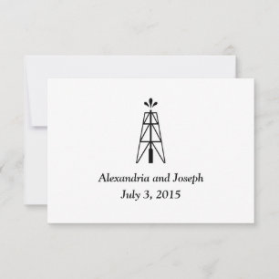 Oil Derrick Wedding RSVP Insert