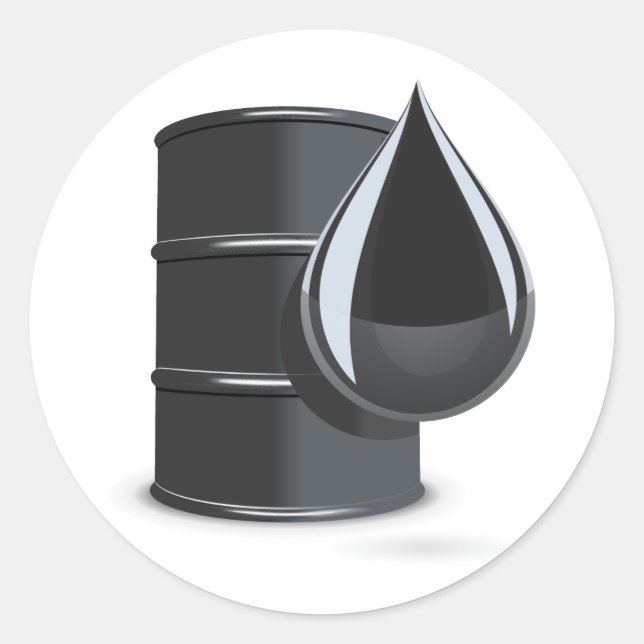 Oil Drum Classic Round Sticker (Front)