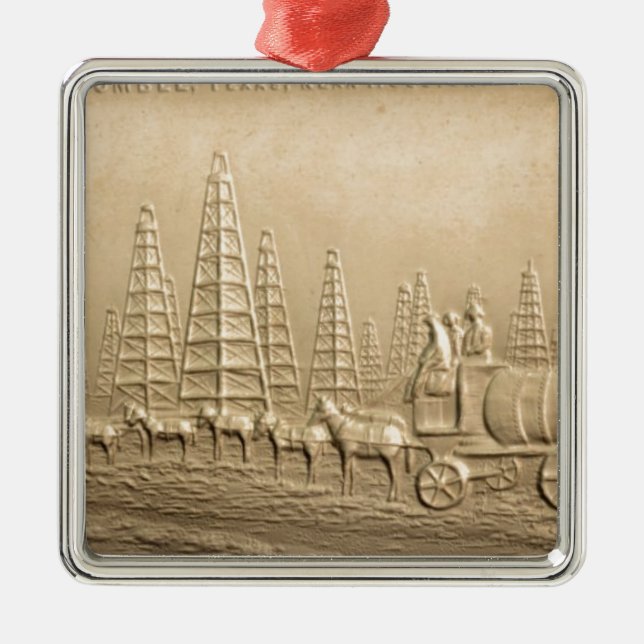 Oil Field  Humble, Texas Metal Ornament (Front)
