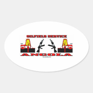 Oil Field Service Angola,International Oilman,Oil Oval Sticker