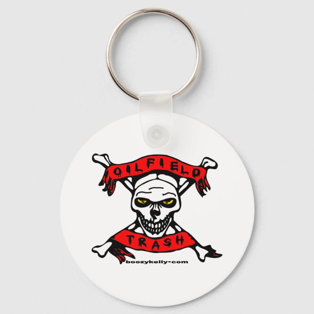 Oil Field Trash Skull, Key Ring (Front)
