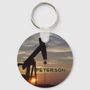 Oil Fields monogram Key Ring
