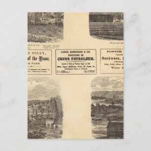 Oil fields, residence postcard