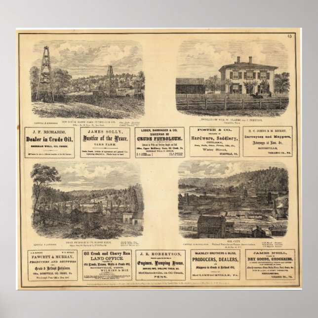 Oil fields, residence poster (Front)