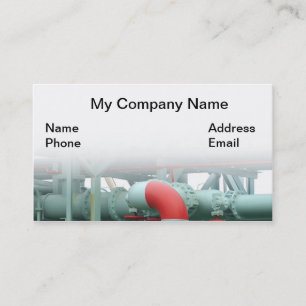 Oil, Gasoline and Heating Oil Pipeline Business Card